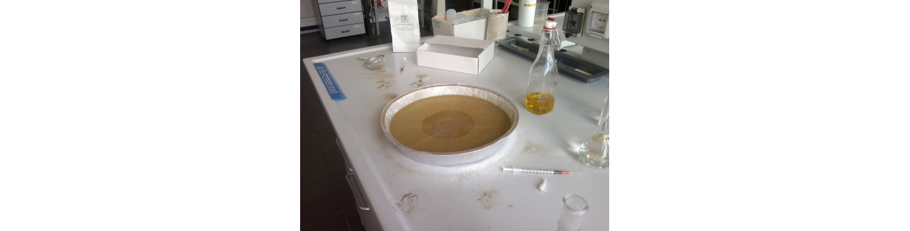 formazione della macchia circolare oleosa