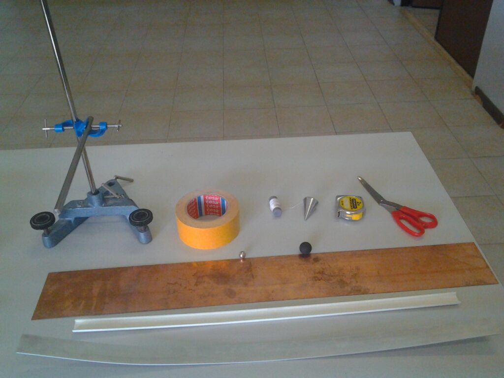 materiale necessario per l'esperimento