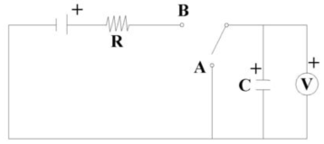 circuito utilizzato per lo studio del processo di carica del condensatore
