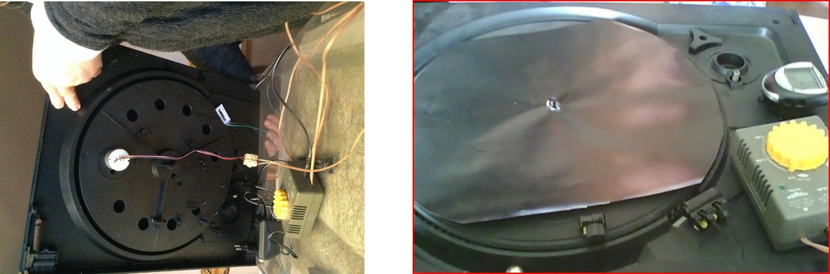 circuito assemblato e piastra rotante