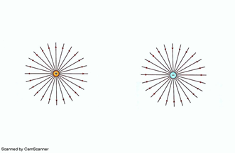 linee di forza generata da una carica elettrica puntiforme