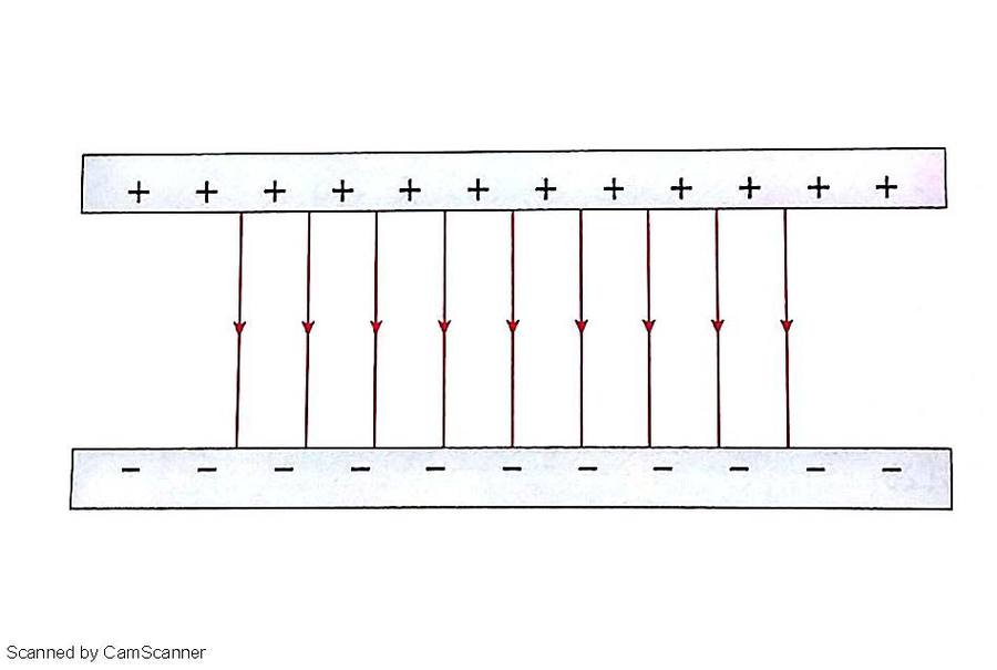  linee di forza del campo elettrico uniforme