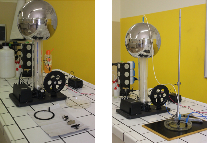 generatore di Van de Graaf e collegamenti elettrici