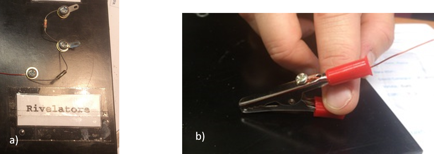 montaggio del diodo e del morsetto a coccodrillo