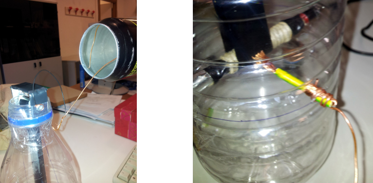 collegamento elettrico del pettine a punte superiore e di quello inferiore