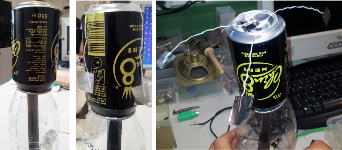 posizionamento e collegamenti dell'elettrodo di raccolta.